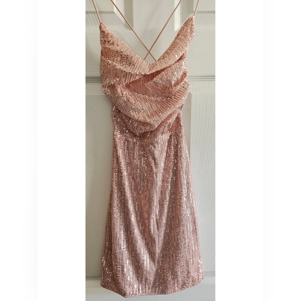 BOND GIRL DRESS BABY PINK XS